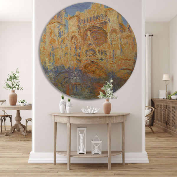 Rouen Cathedral - Claude Monet aluminium muurcirkel