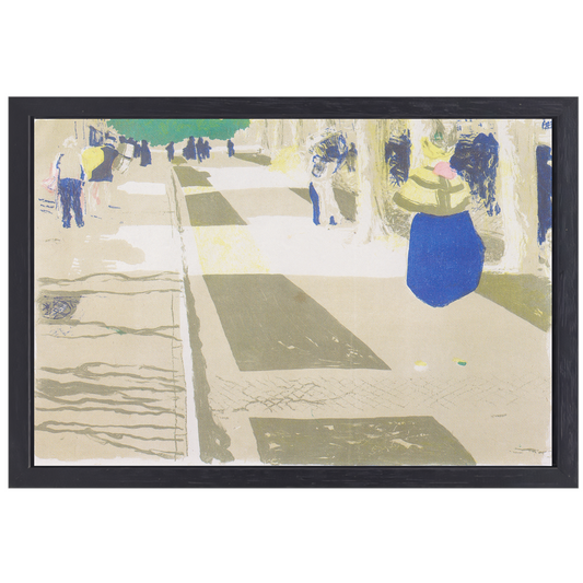 De laan - Édouard Vuillard canvas met baklijst