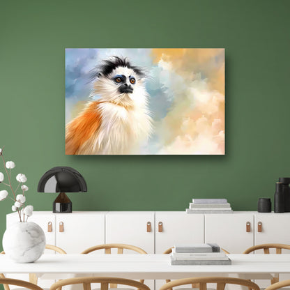 Prachtige digitale kunst van een unieke aap canvas