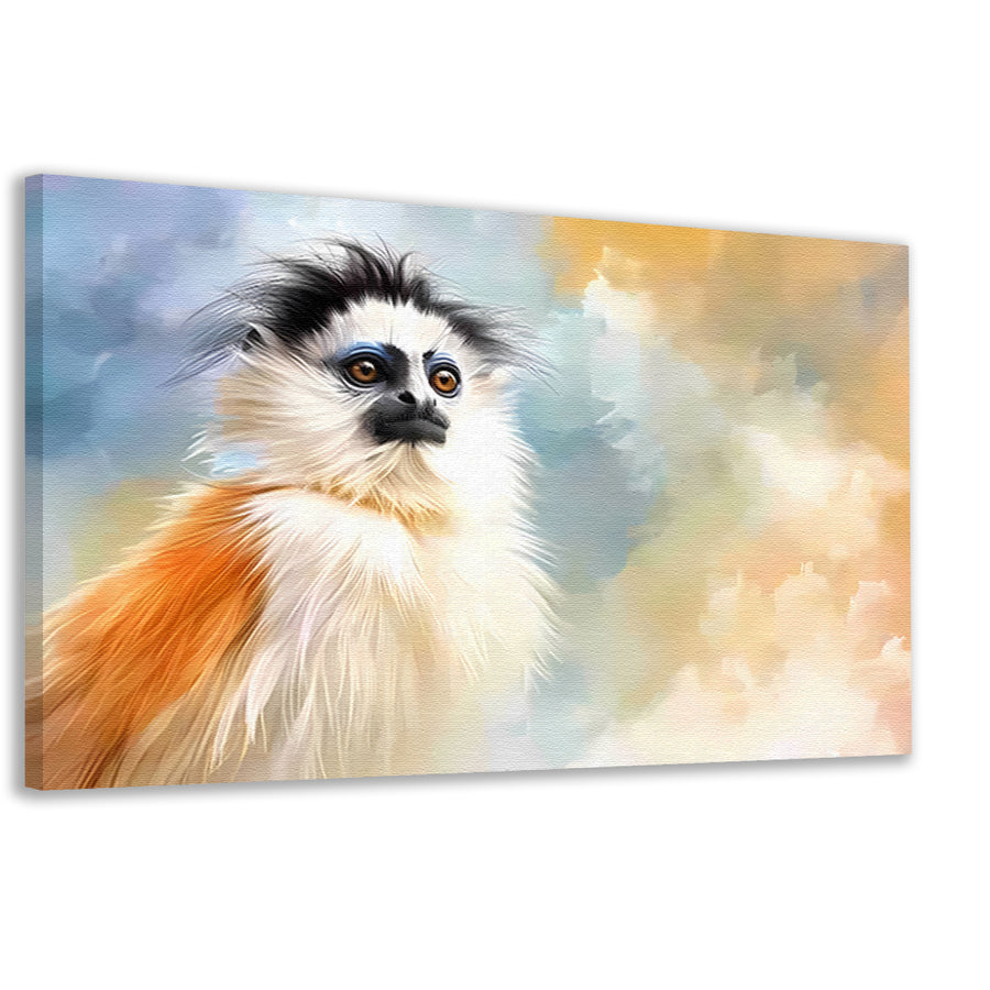 Prachtige digitale kunst van een unieke aap canvas