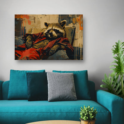 Minimalistische lijnenspel canvas met baklijst