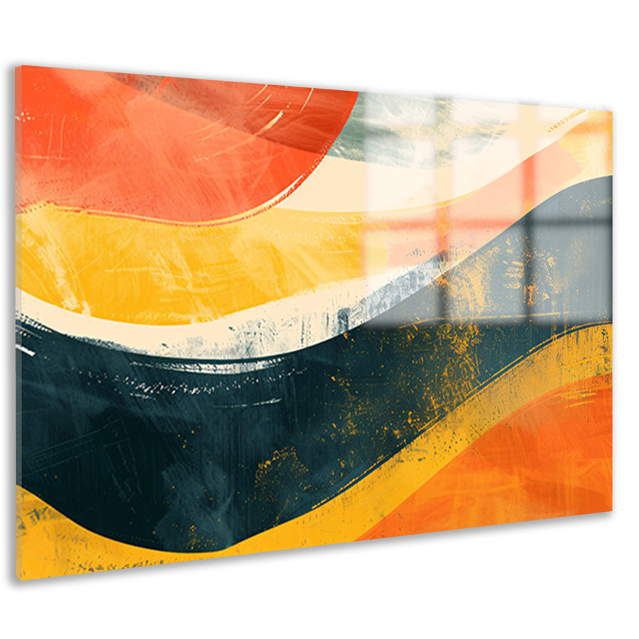 Abstracte Golven van Kleurrijke Energie acrylglas
