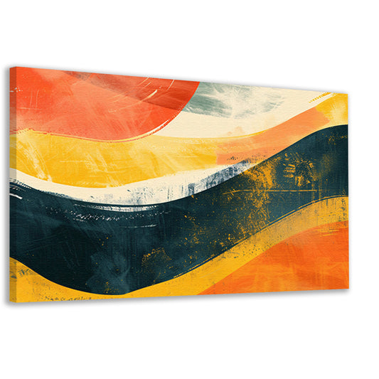 Abstracte Golven van Kleurrijke Energie canvas