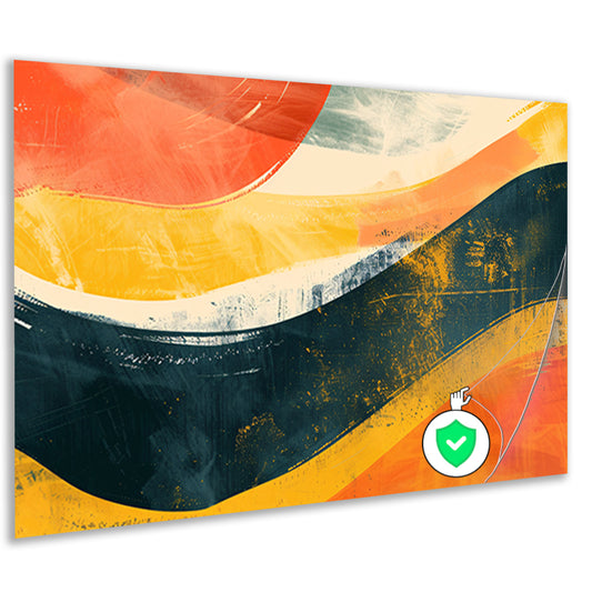 Abstracte Golven van Kleurrijke Energieposter