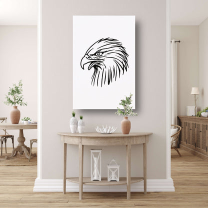 De Essentie van een Adelaar in Lijnen canvas