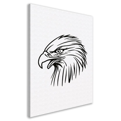 De Essentie van een Adelaar in Lijnen canvas