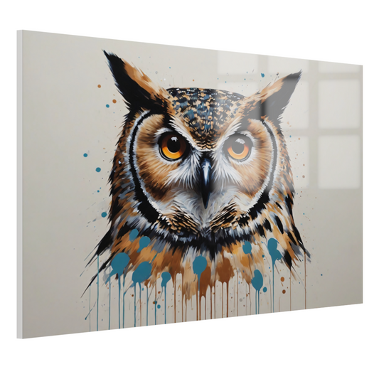 De Wijze Uil - Modern Kunstwerk acrylglas