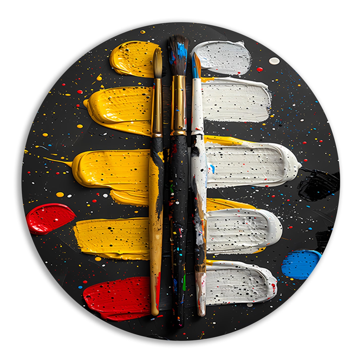 Abstract Expressie met Verf en Kwasten forex muurcirkel