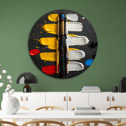 Abstract Expressie met Verf en Kwasten forex muurcirkel