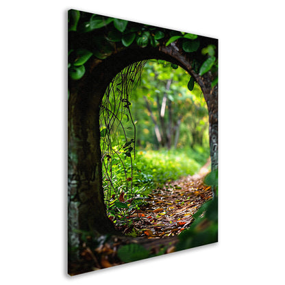 Verborgen Pad in het Zonovergoten Bos canvas