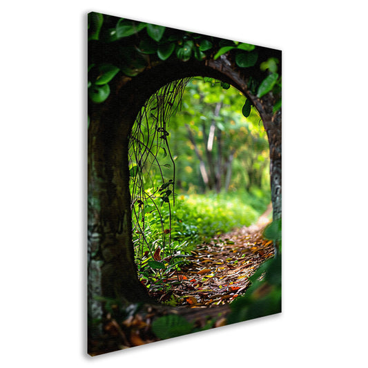 Verborgen Pad in het Zonovergoten Bos canvas