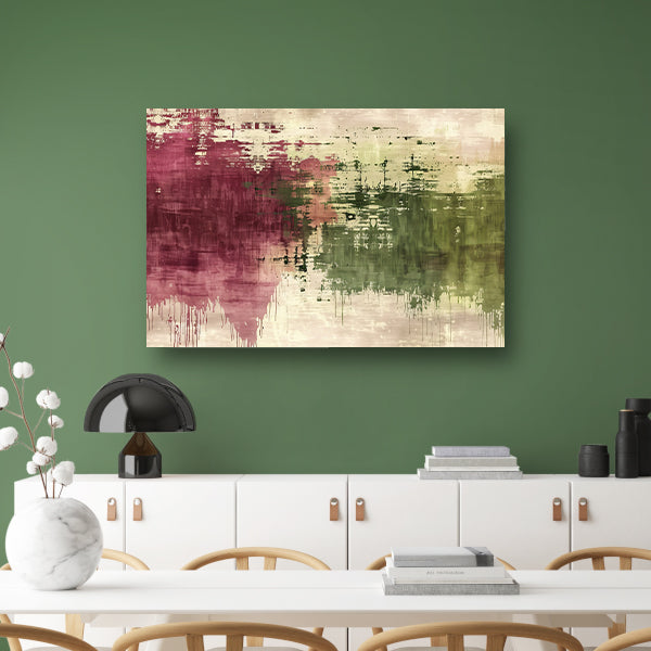 Abstract digitaal kunstwerk met rijke kleuren acrylglas