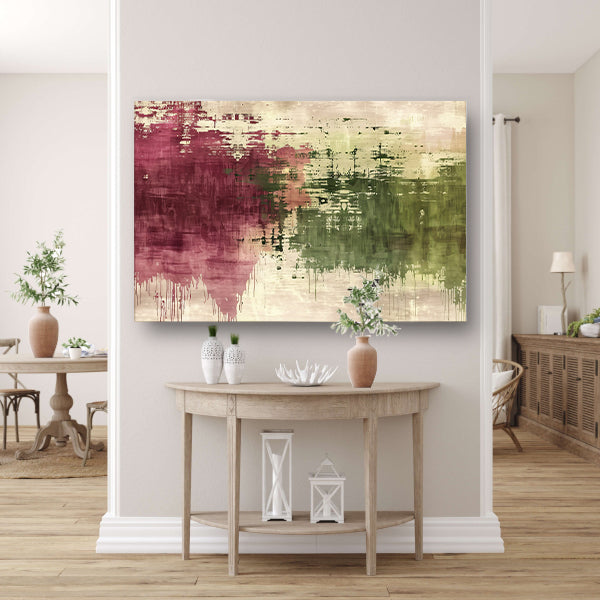 Abstract digitaal kunstwerk met rijke kleuren acrylglas