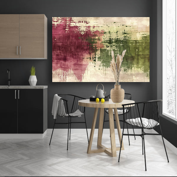 Abstract digitaal kunstwerk met rijke kleuren acrylglas