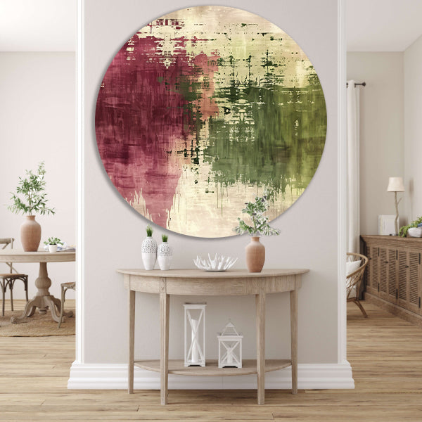 Abstract digitaal kunstwerk met rijke kleuren forex muurcirkel