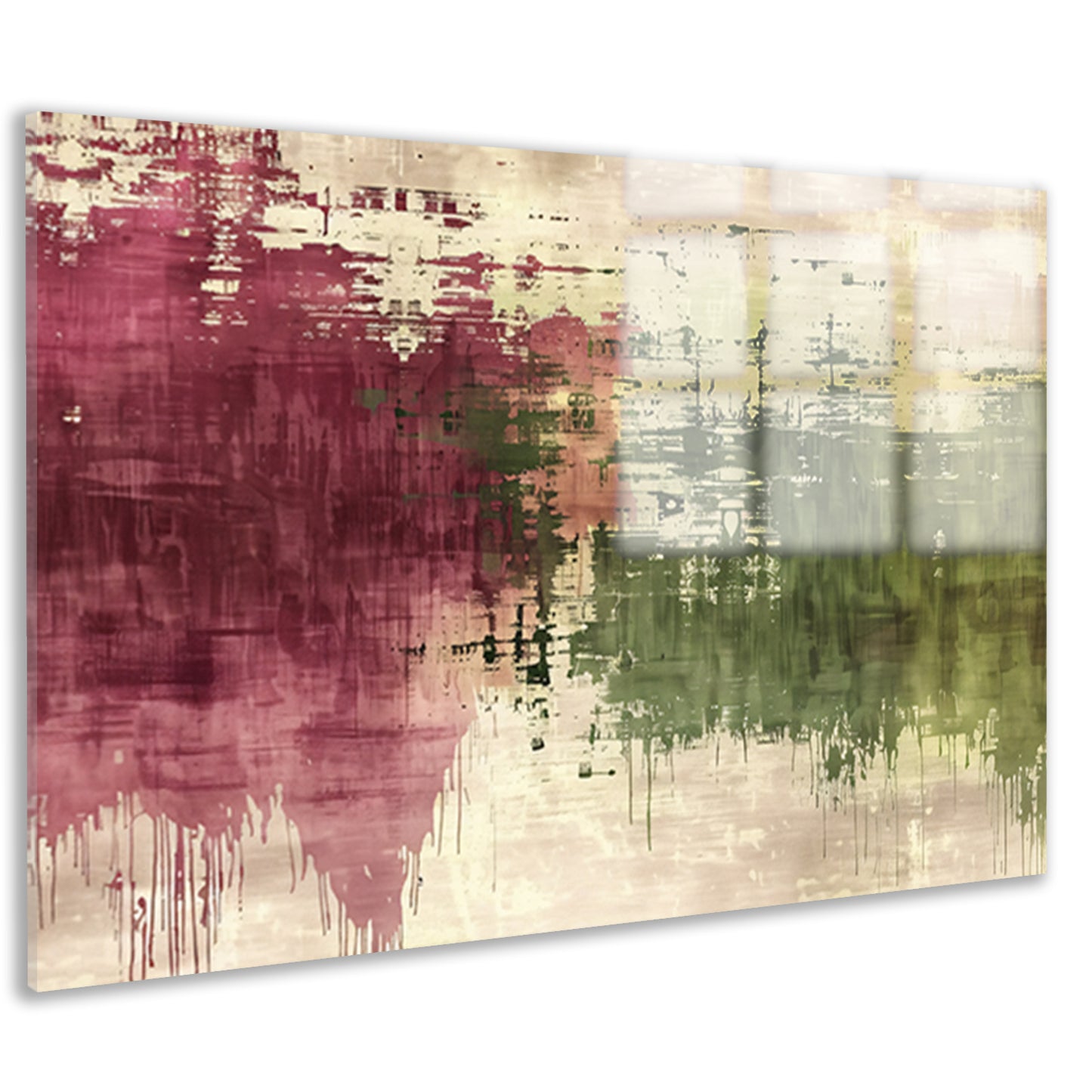 Abstract digitaal kunstwerk met rijke kleuren acrylglas