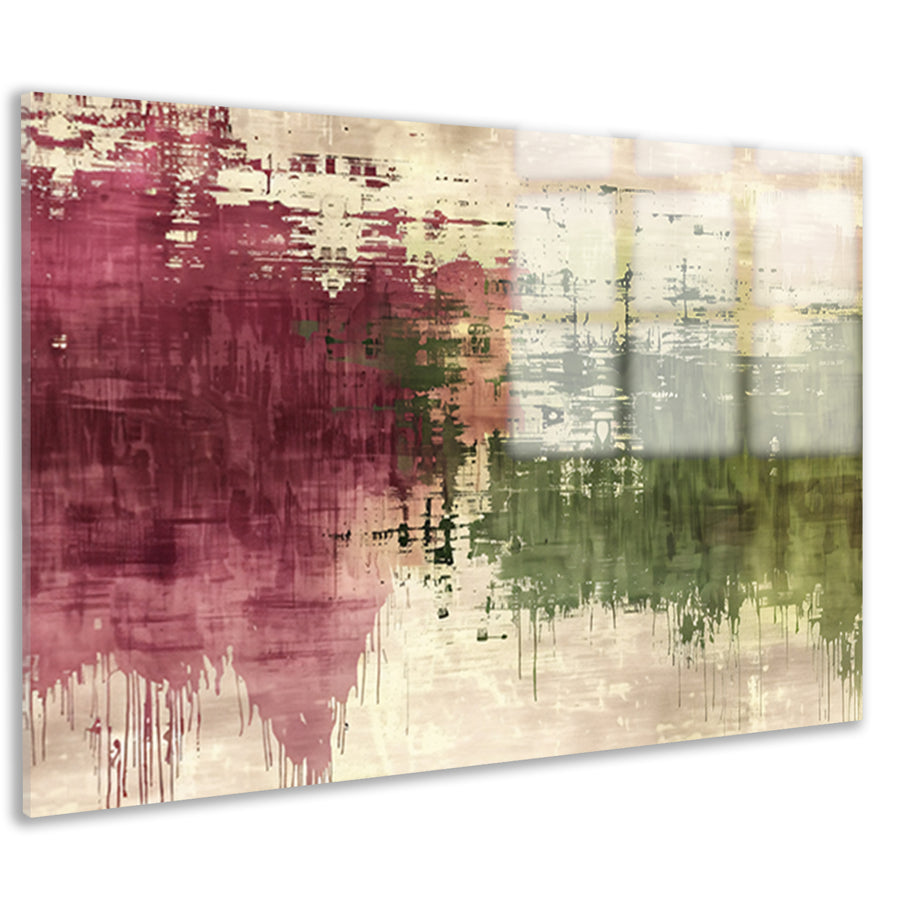 Abstract digitaal kunstwerk met rijke kleuren acrylglas