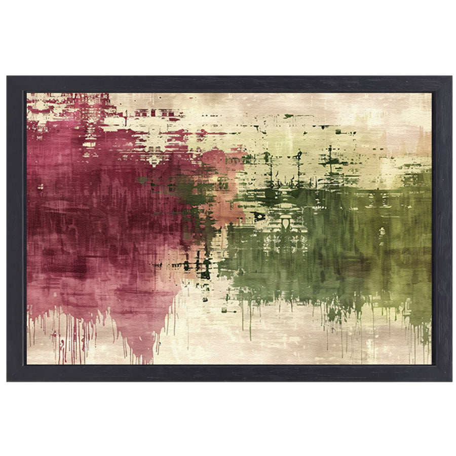 Abstract digitaal kunstwerk met rijke kleuren canvas met baklijst