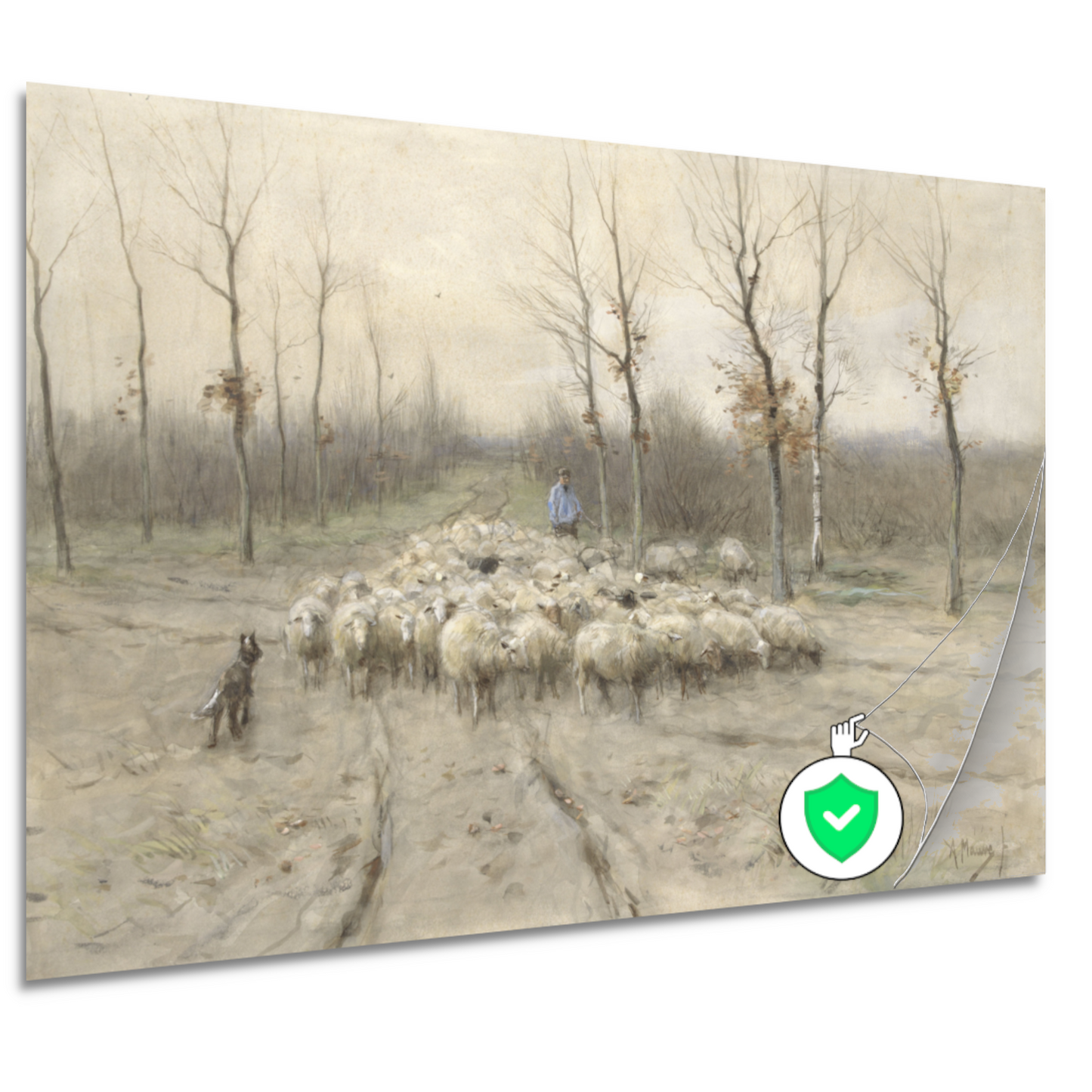 Schapenkudde op de heide bij Laren - Anton Mauve poster