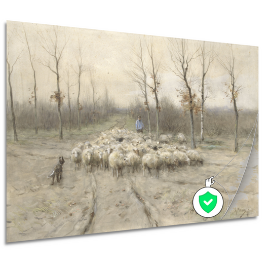 Schapenkudde op de heide bij Laren - Anton Mauve poster