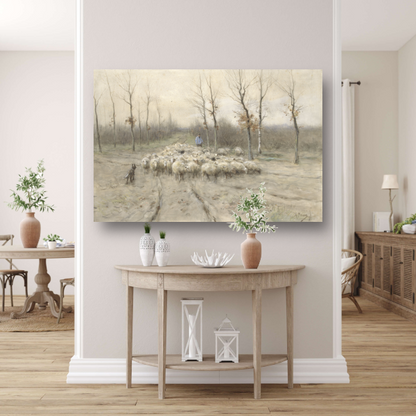 Schapenkudde op de heide bij Laren - Anton Mauve acrylglas