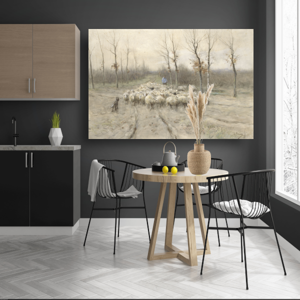 Schapenkudde op de heide bij Laren - Anton Mauve acrylglas