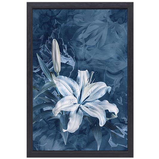 Prachtige digitale kunst van een lelie canvas met baklijst