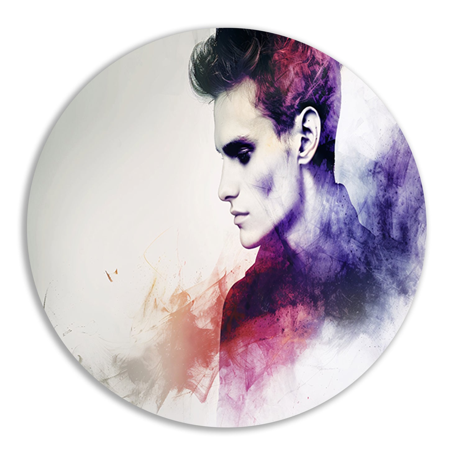 Abstracte kleurrijke digitale kunst van man forex muurcirkel