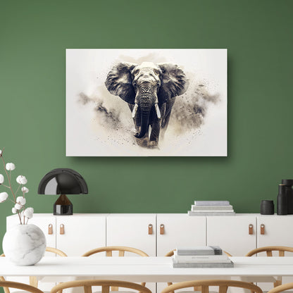 Majestueus olifant portret in zwart-wit poster