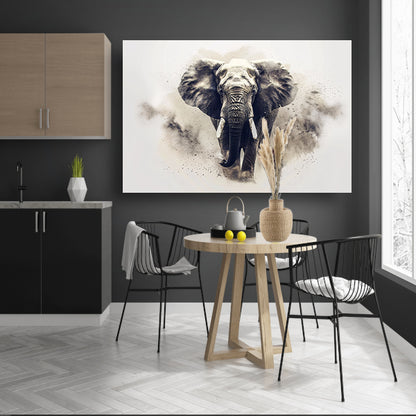Majestueus olifant portret in zwart-wit poster