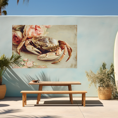 Stilleven met krab tuinposter