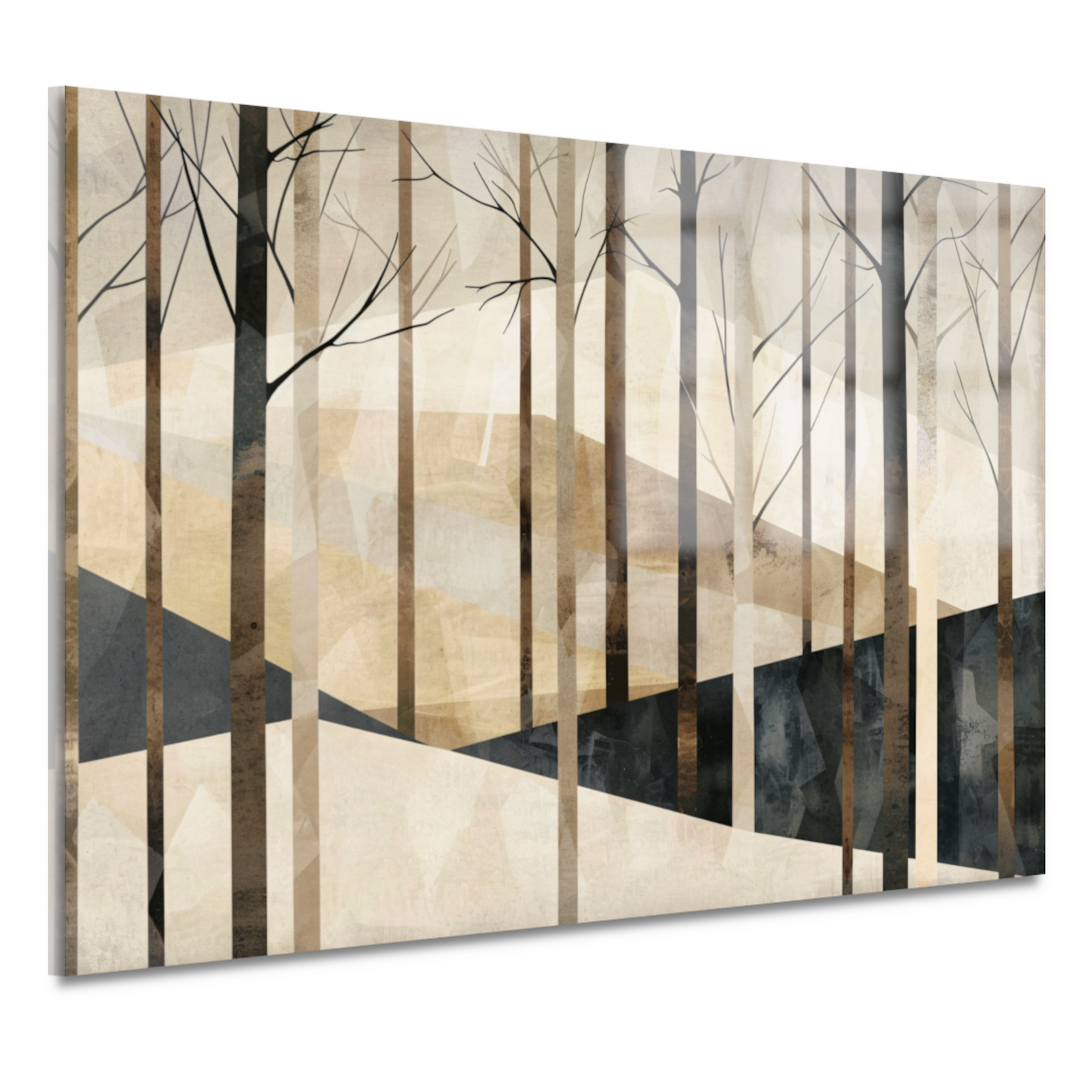 Stilistische Sepiatinten Boslandschap acrylglas