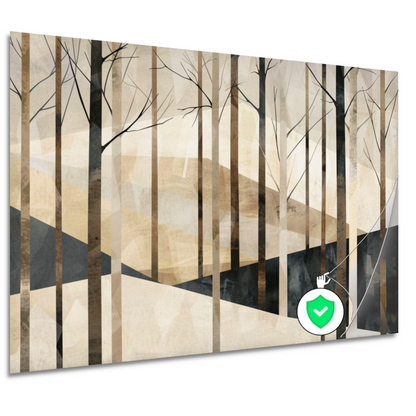 Stilistische Sepiatinten Boslandschap poster