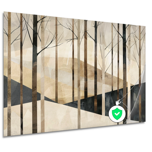 Stilistische Sepiatinten Boslandschap poster