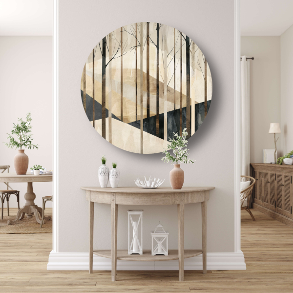 Stilistische Sepiatinten Boslandschap forex muurcirkel