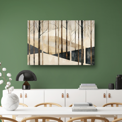 Stilistische Sepiatinten Boslandschap poster