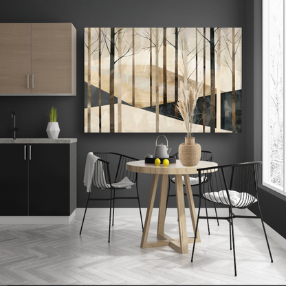 Stilistische Sepiatinten Boslandschap poster