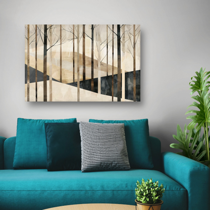 Stilistische Sepiatinten Boslandschap canvas
