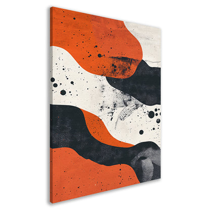 Abstract  met oranje en zwart canvas