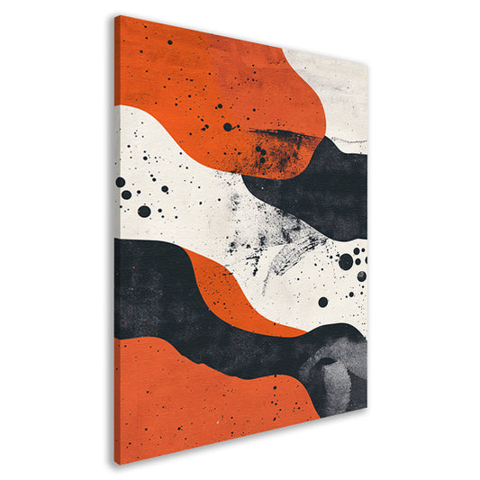 Abstract  met oranje en zwart canvas