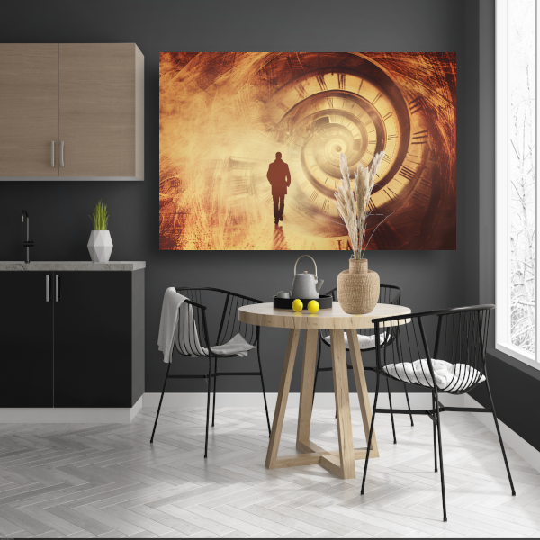 Wandelaar in een Tijdsoneindige Spiraal poster