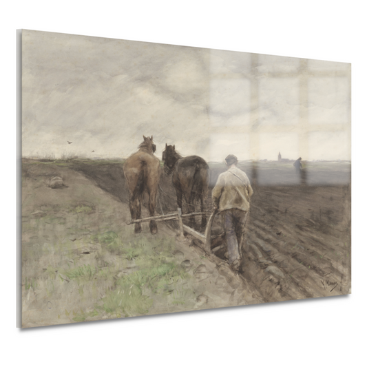 Ploegende boer - Anton Mauve acrylglas