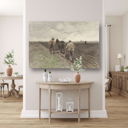 Ploegende boer - Anton Mauve acrylglas