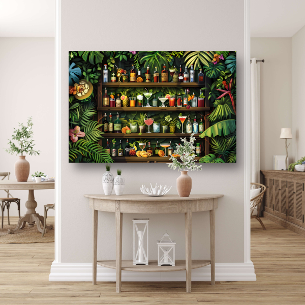 Minimalistische lijnenspel canvas