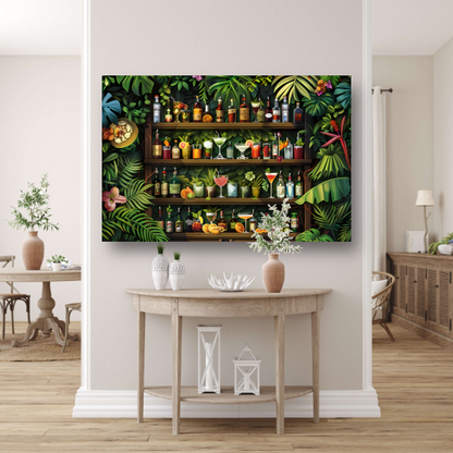 Minimalistische lijnenspel canvas