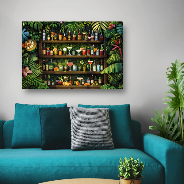 Minimalistische lijnenspel canvas
