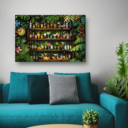 Minimalistische lijnenspel canvas