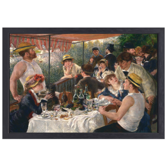 Lunch van het roeigezelschap - Pierre-Auguste Renoir canvas met baklijst