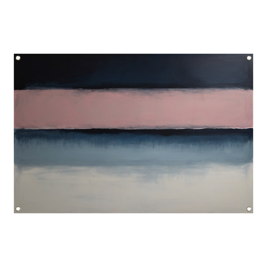 Horizontale Sereniteit in Roze en Blauw tuinposter