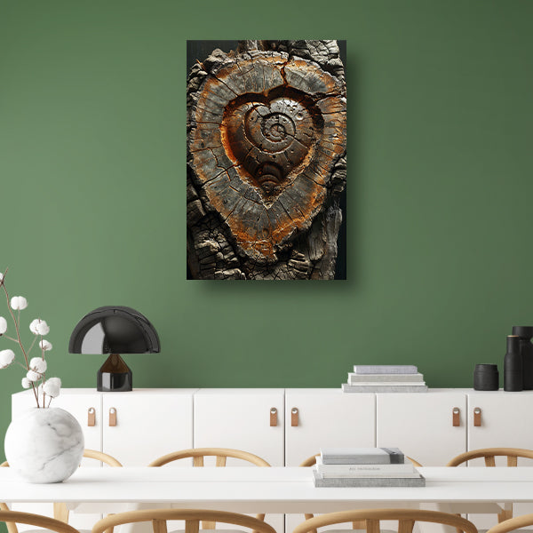 Versteend Hart in Oude Eik poster